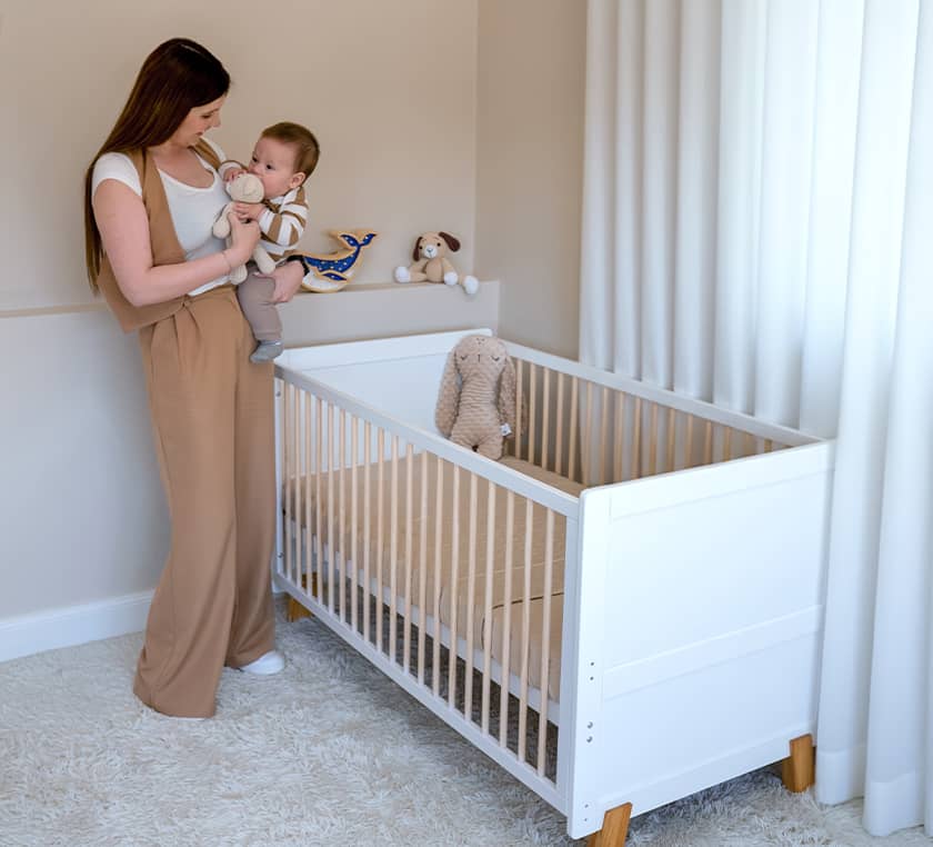 Cuna Evolutiva de Madera Vigo 140x70 Blanco