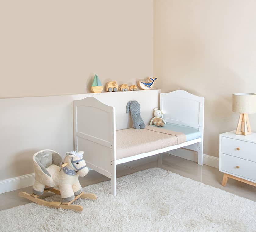 Cuna Cama de Madera Toledo 140x70 Blanco