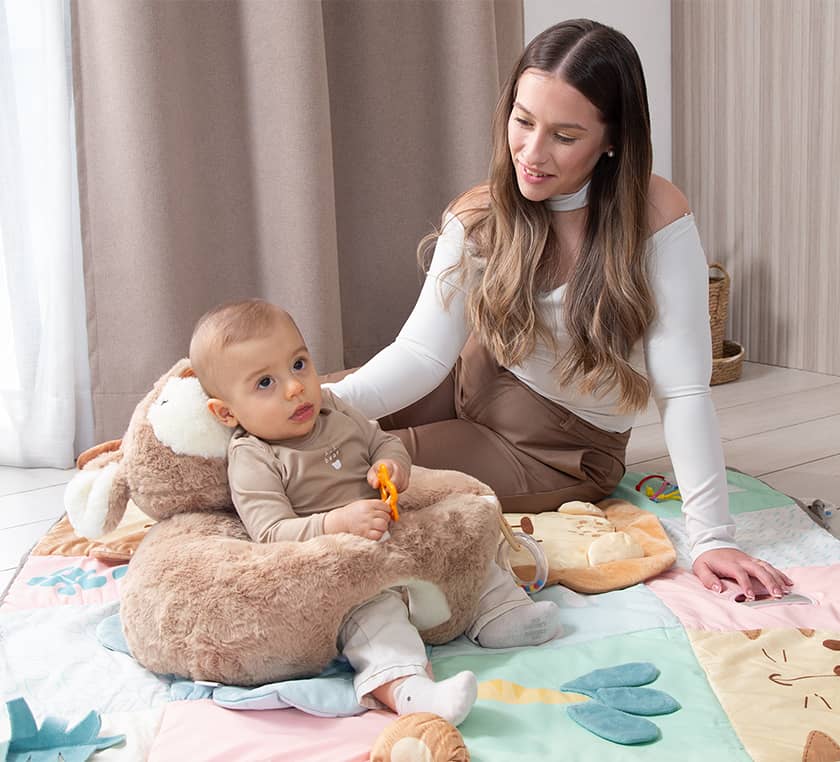 Sillón Infantil Didáctico para Bebe Ciervo Beige