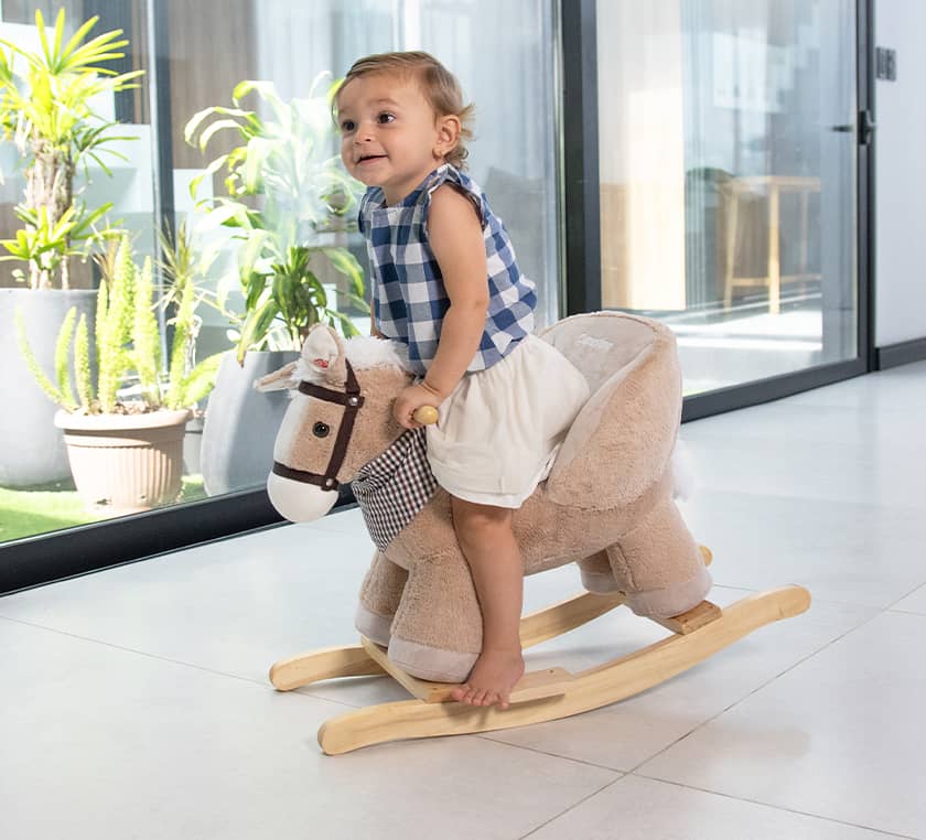 Peluche Mecedor +12meses Caballo Beige