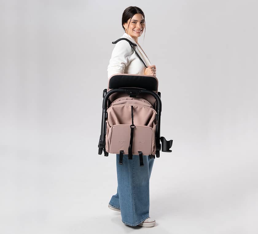 Cochecito POCKET con Accesorios Rosa Viejo