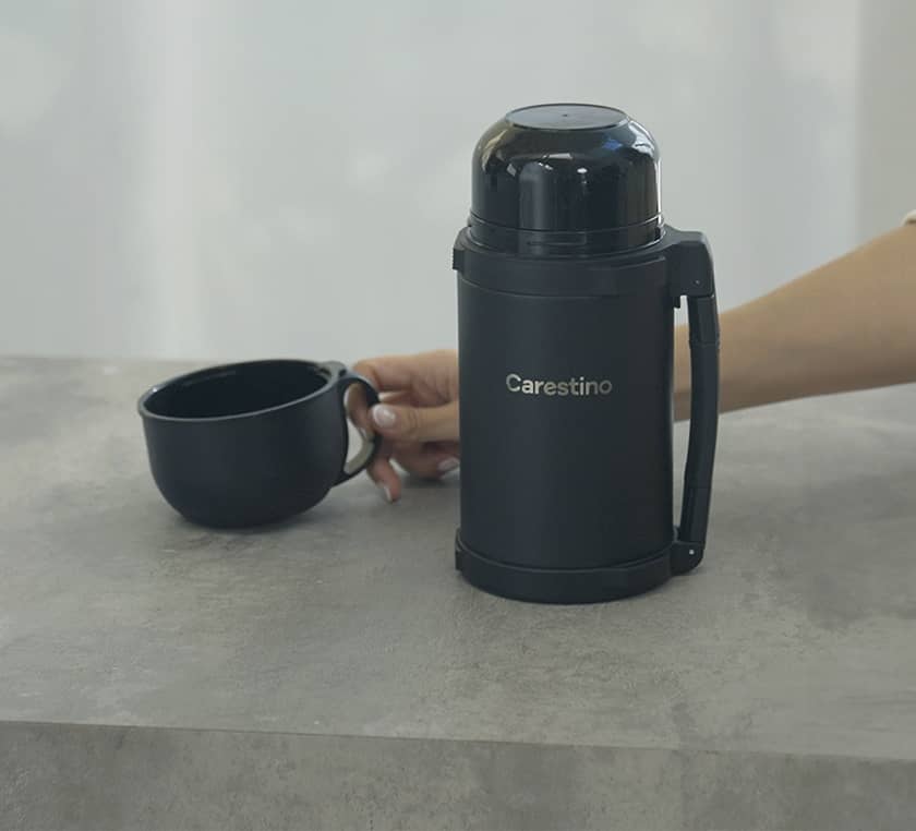 Termo Carestino 1200ml frío/calor Negro
