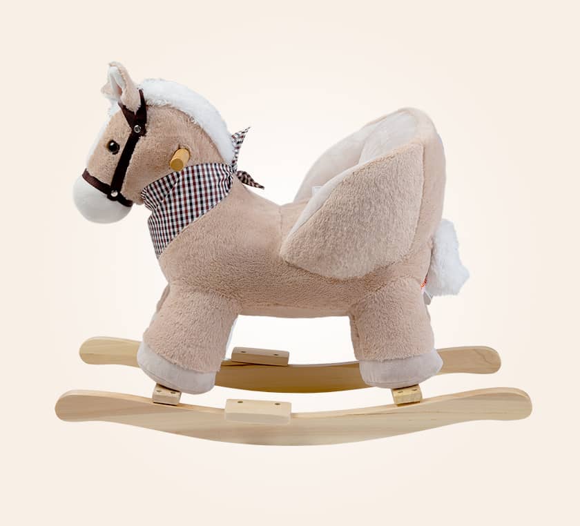 Peluche Mecedor +12meses Caballo Beige