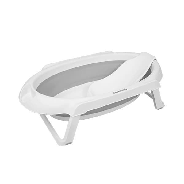 Bañera Plegable con Soporte Gris