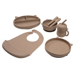 Set de Alimentación de Silicona Gatito Greige
