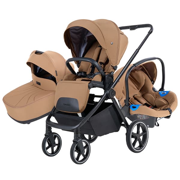 Cochecito BEVERLY v3 con Accesorios Tostado