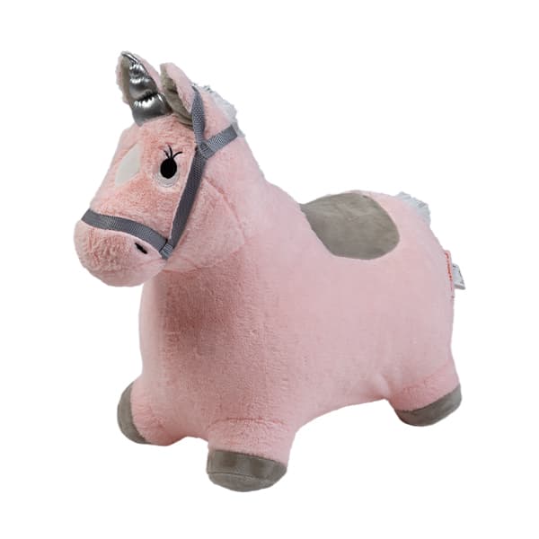 Saltarín de Peluche Inflable +18meses Unicornio Rosa