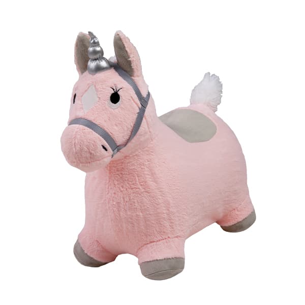 Saltarín de Peluche Inflable +18meses Unicornio Rosa
