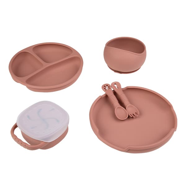 Set de Alimentación de Silicona Foodie Rosa Viejo