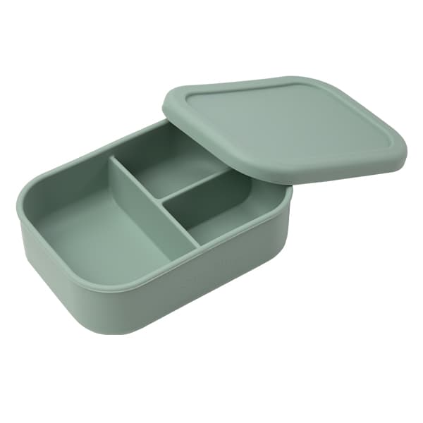 Contenedor Lonchera con División de Silicona Verde Seco