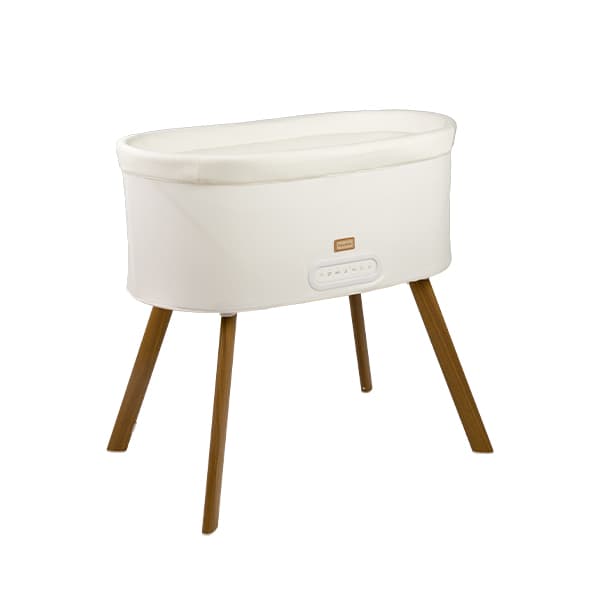 Cuna Moises Mecedor Electrónico Burdeos Blanco