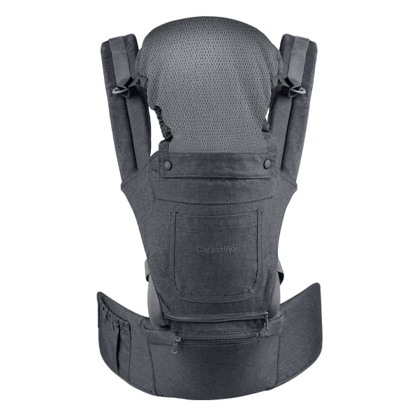 Mochila Porta Bebé 9 en 1 Negro Melange