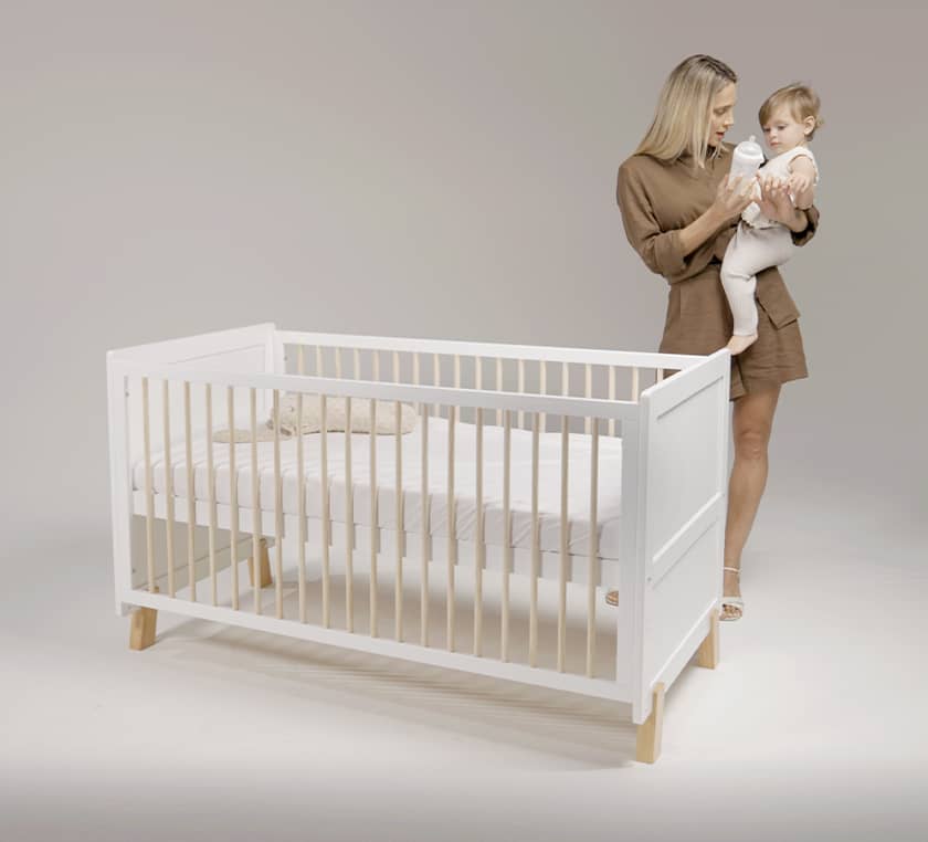 Cuna Evolutiva de Madera Vigo 140x70 Blanco