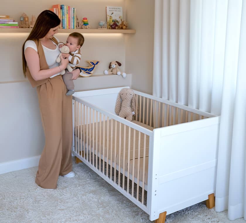 Cuna Cama de Madera Vigo 140x70 Blanco