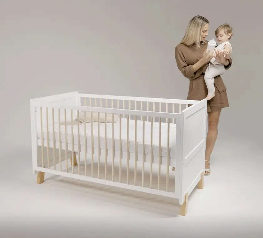 Cuna Cama de Madera Vigo 140x70 Blanco