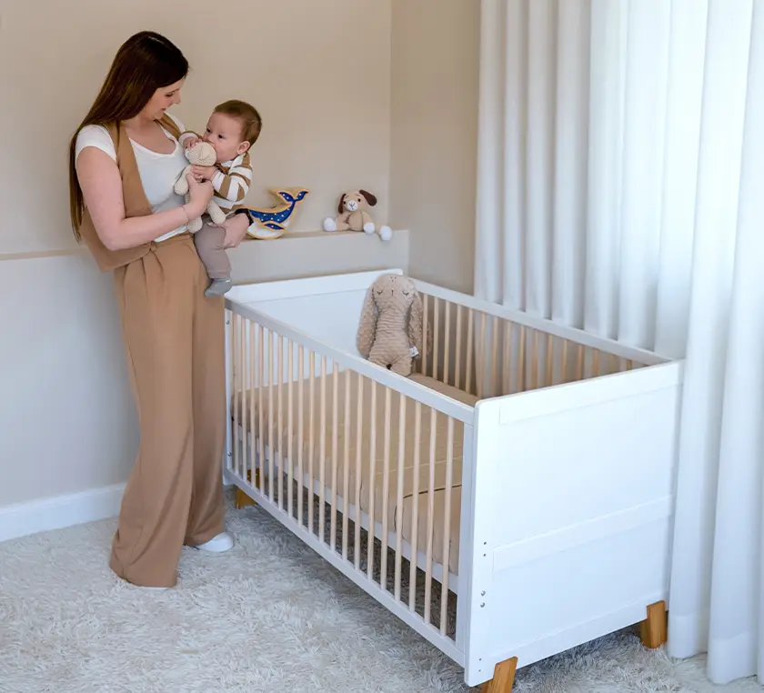 Cuna Cama de Madera Vigo 140x70 Blanco