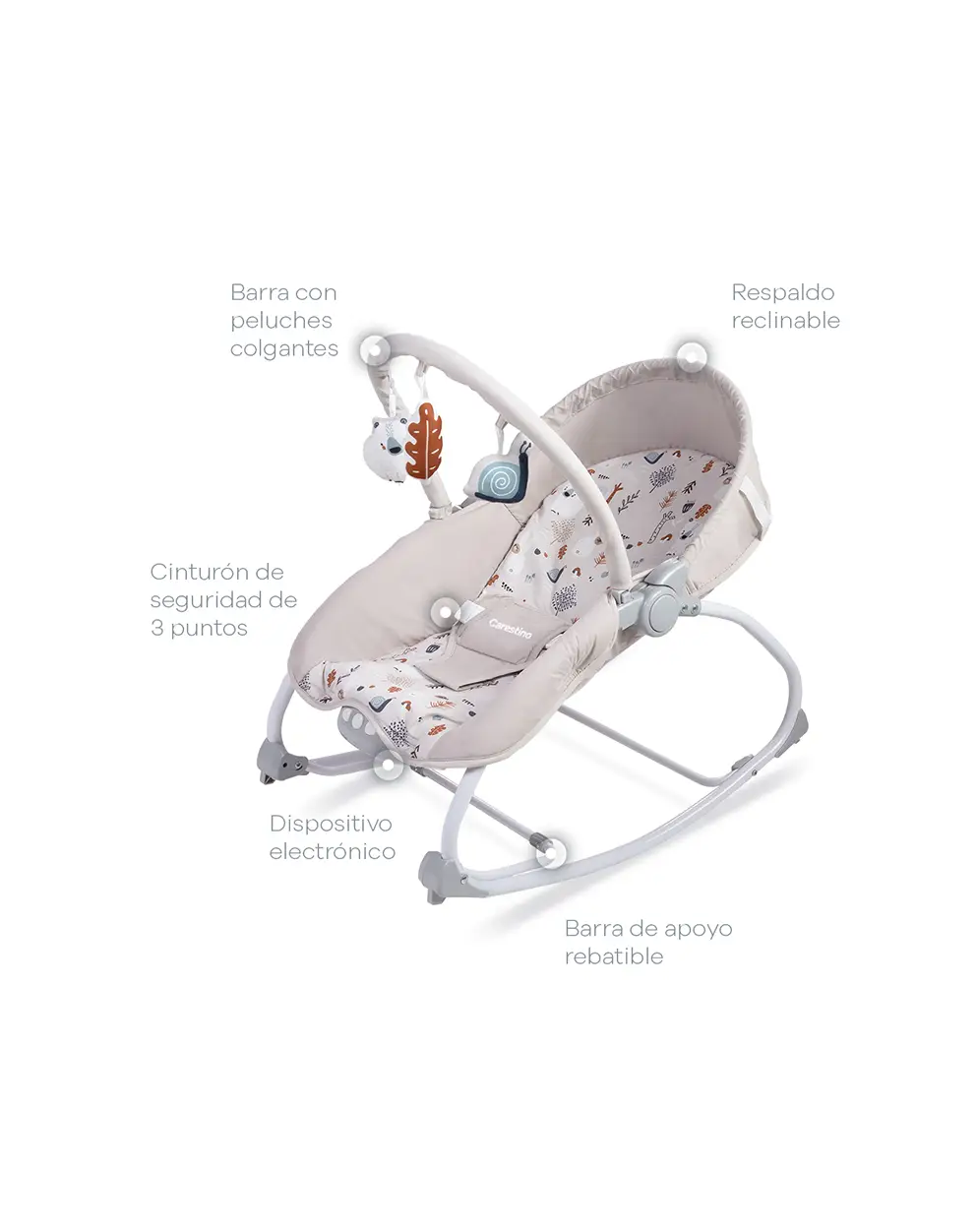Mecedora para bebé con vibración y estímulos producto
