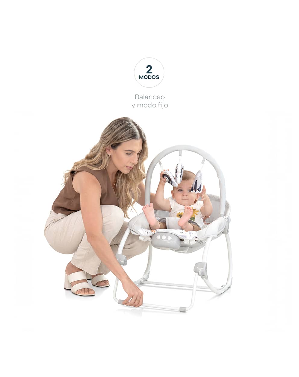 Mecedora con balanceo natural y modo fijo producto