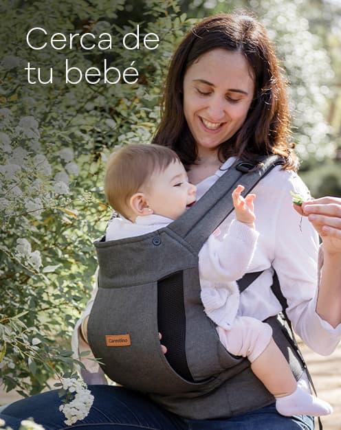 Mochila porta bebe gris oscuro Carestino Argentina