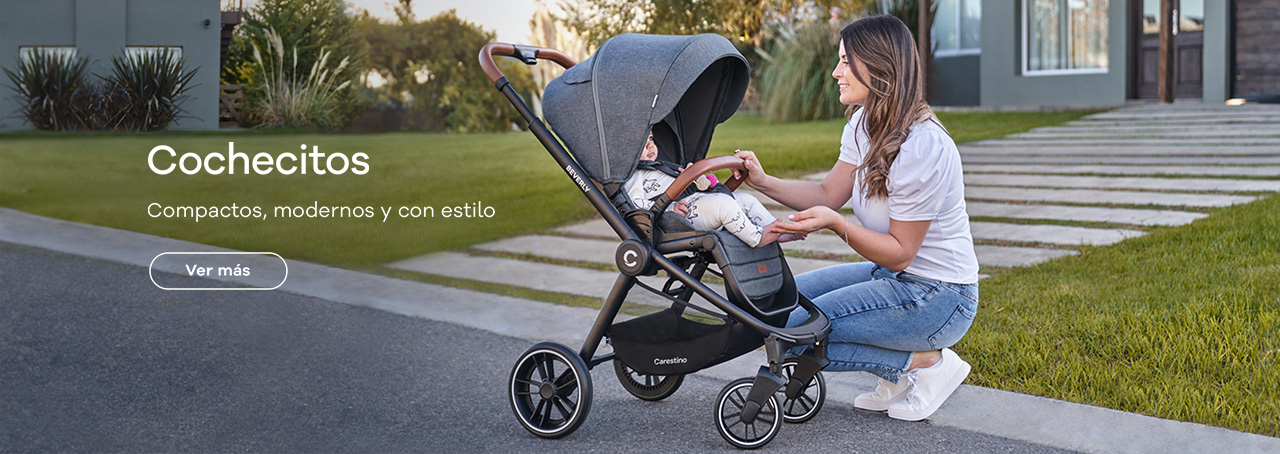 Cochecitos ¡Livianos, seguros y compactos! Los cochecitos Carestino están disponibles en una amplia variedad de colores y diseños para que tu bebé explore el mundo desde la mayor comodidad.
