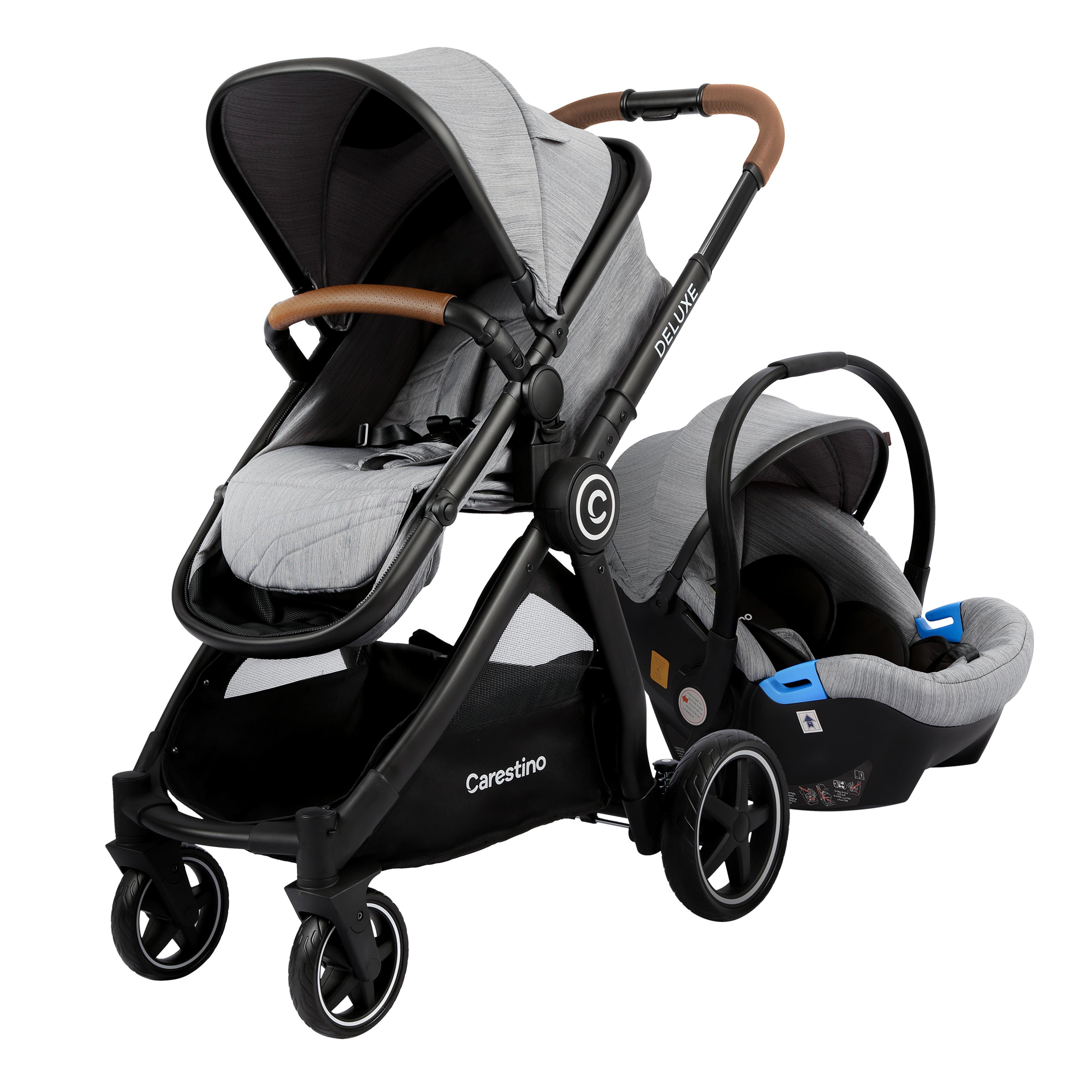 Coche deluxe v2 accesorios greige | Carestino Panamá