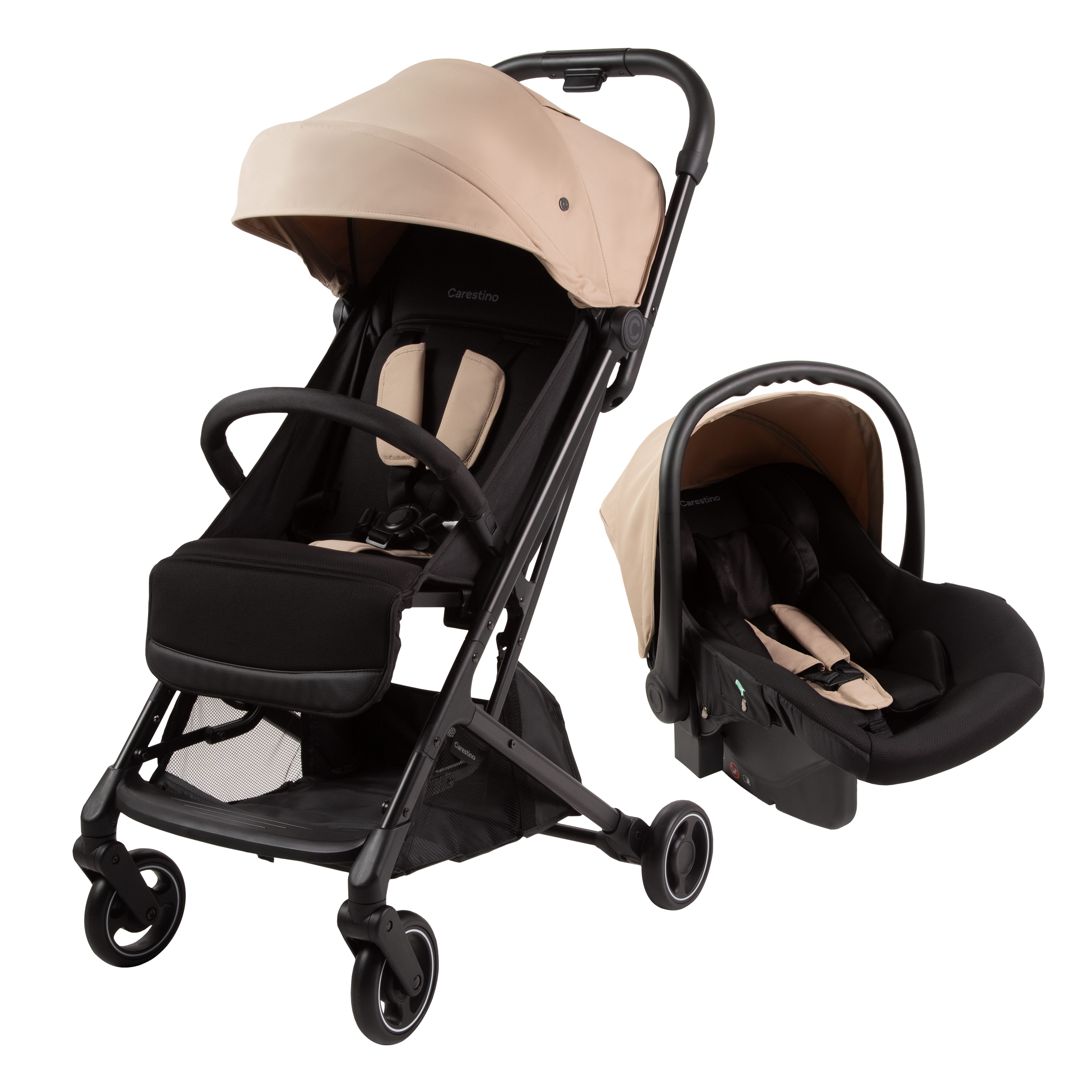 Coche EASY con Porta Bebé Greige