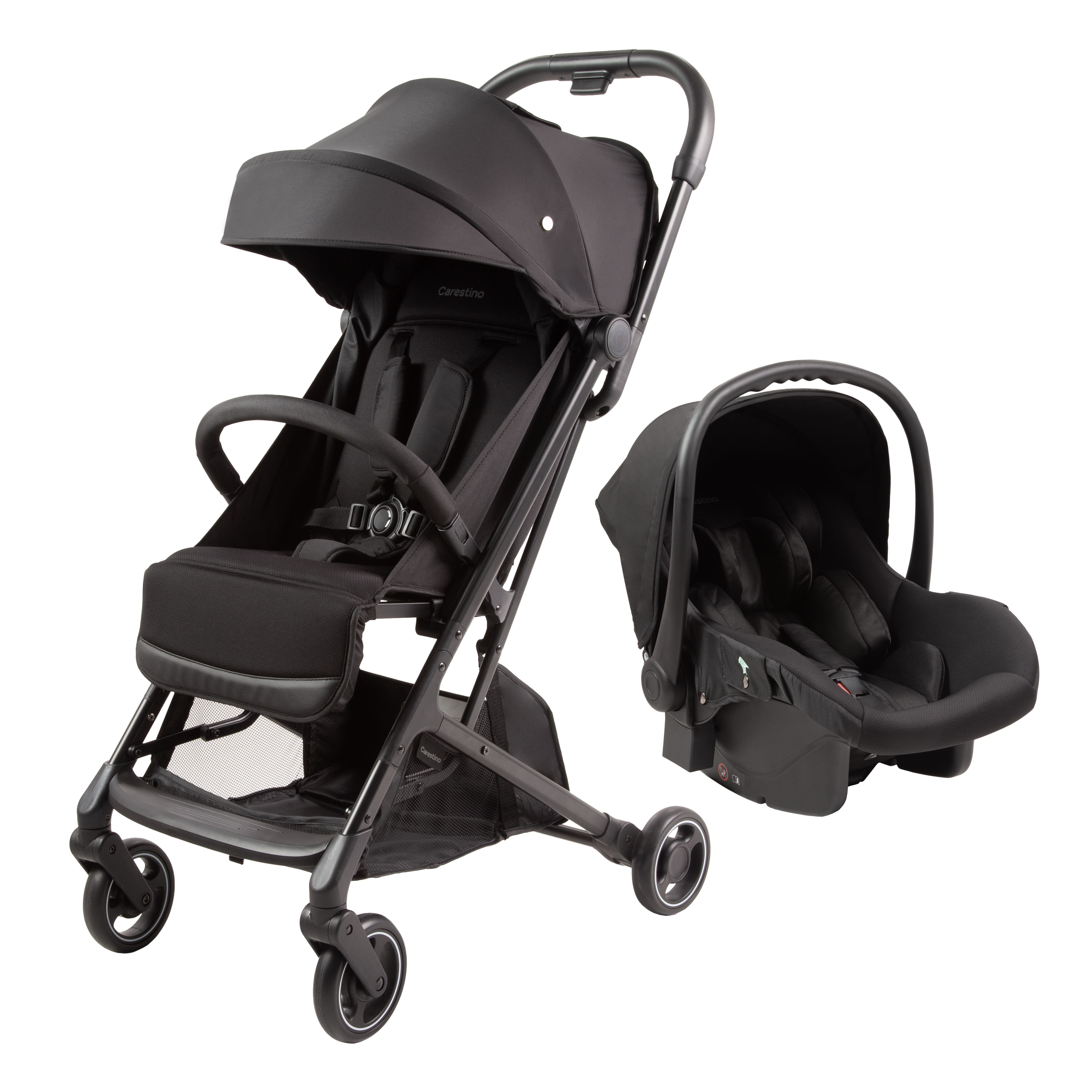 Coche EASY con Porta Bebé Negro