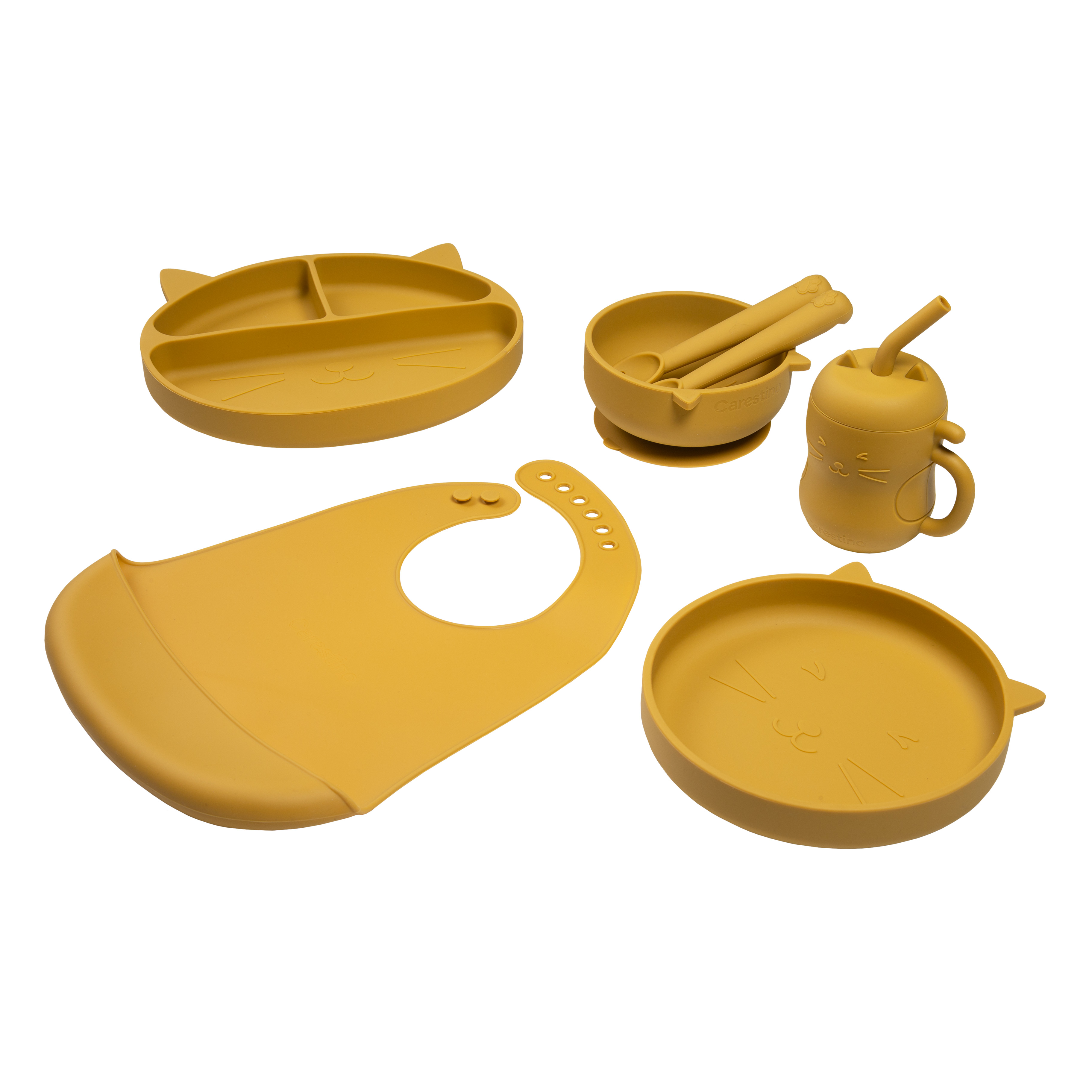Set de Alimentación de Silicona Gatito Ámbar
