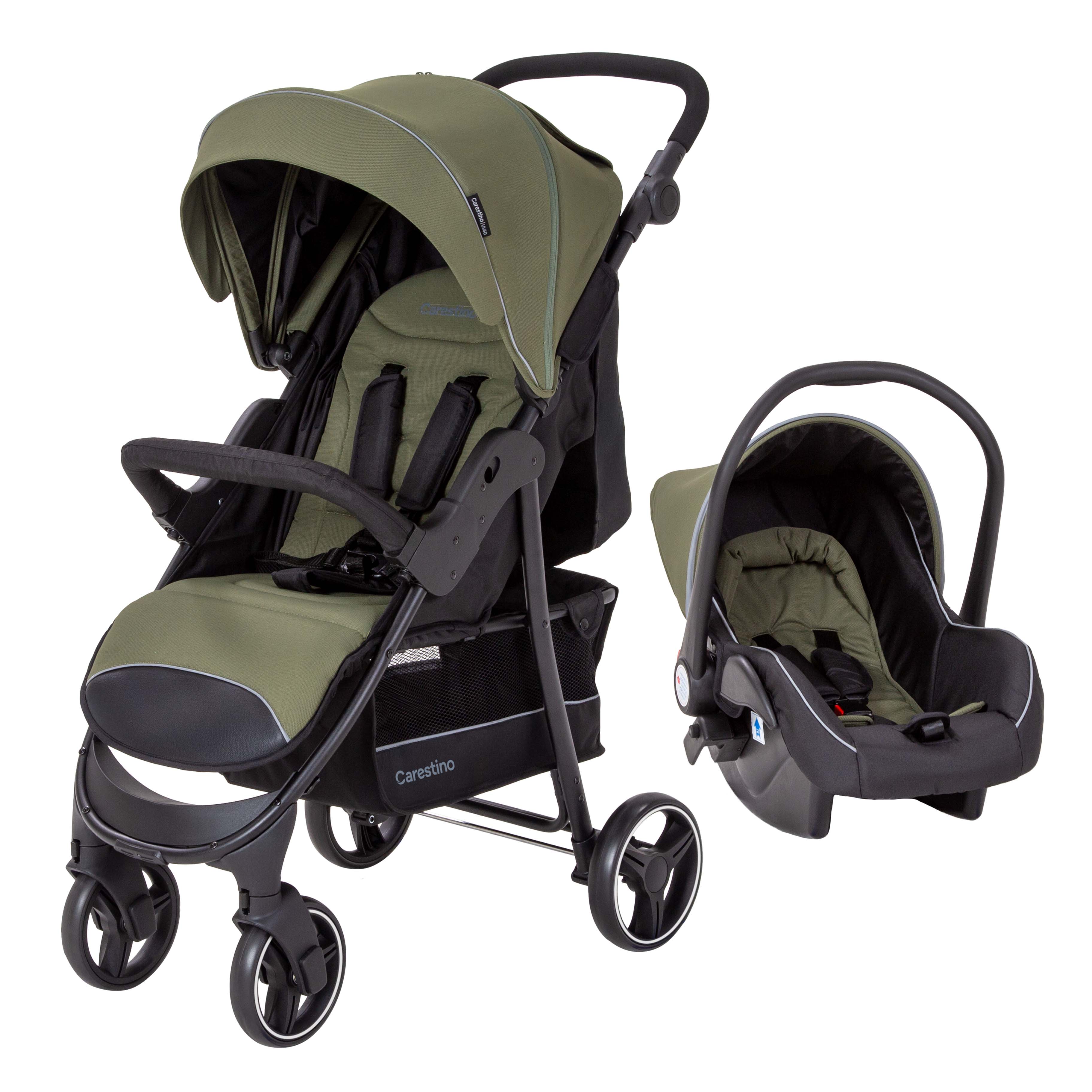 Coche CITY TRAVEL V3 Accesorios VERDE MILITAR