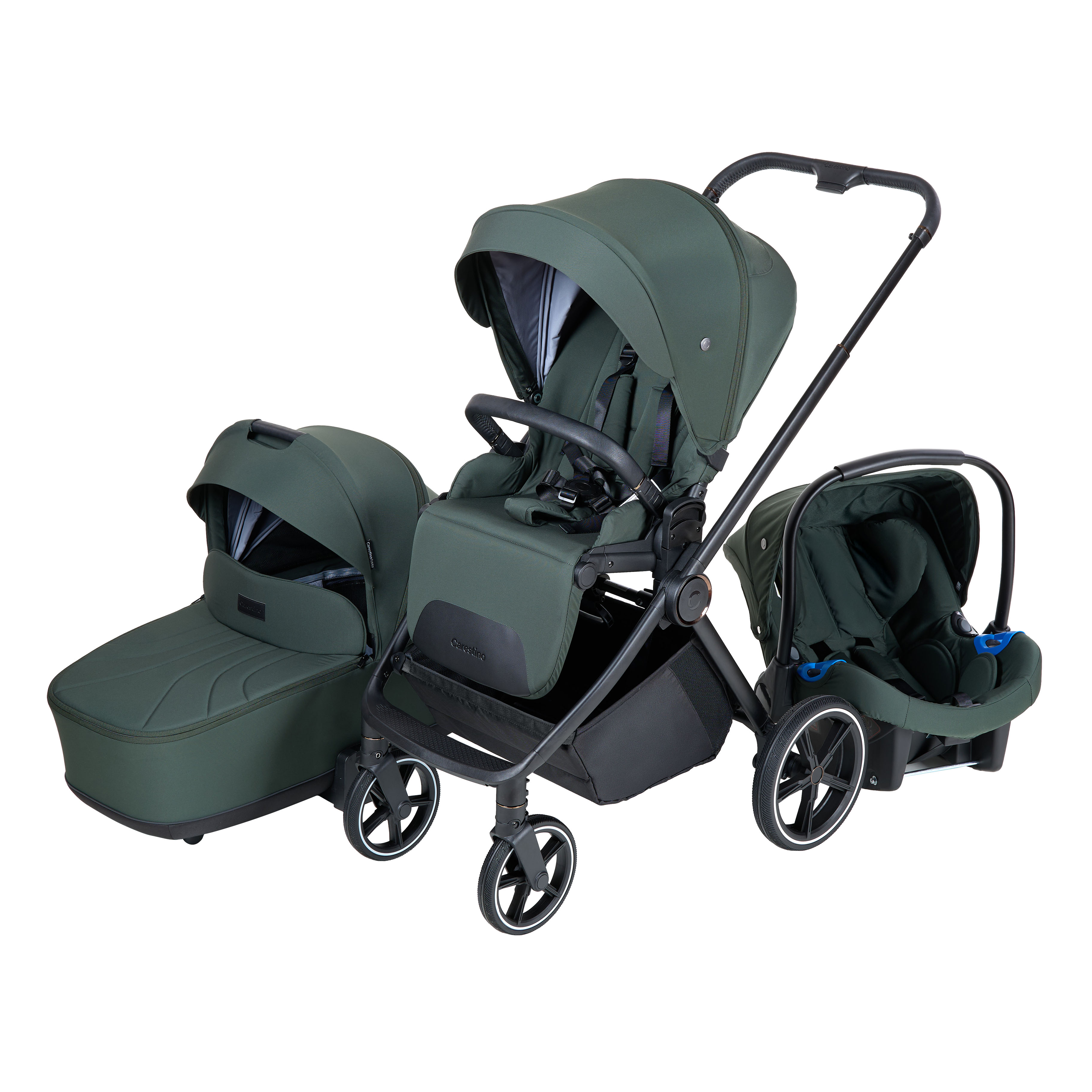 Coche BEVERLY v3 con Accesorios Verde Musgo