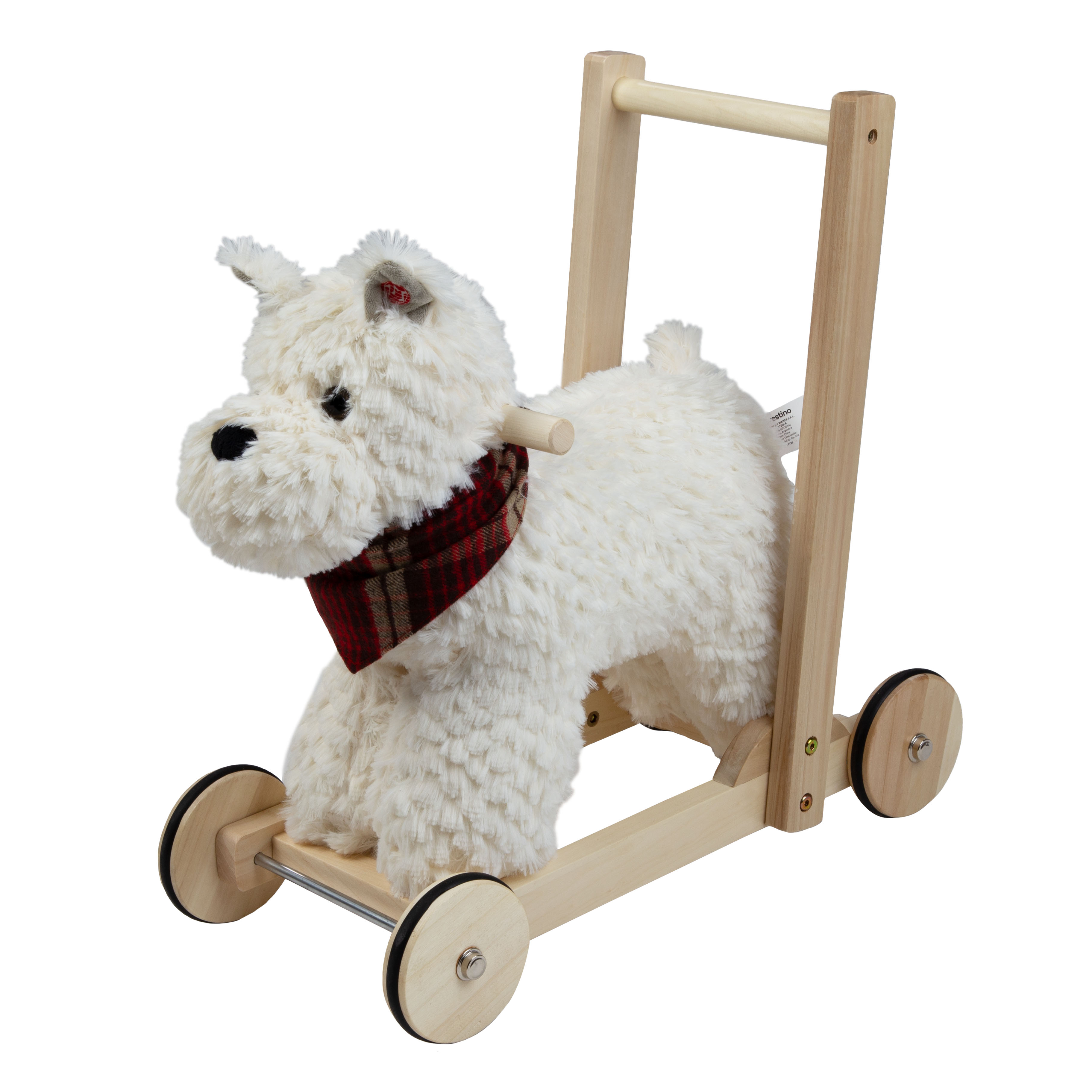 Peluche Caminador y Pata Pata Perro Blanco
