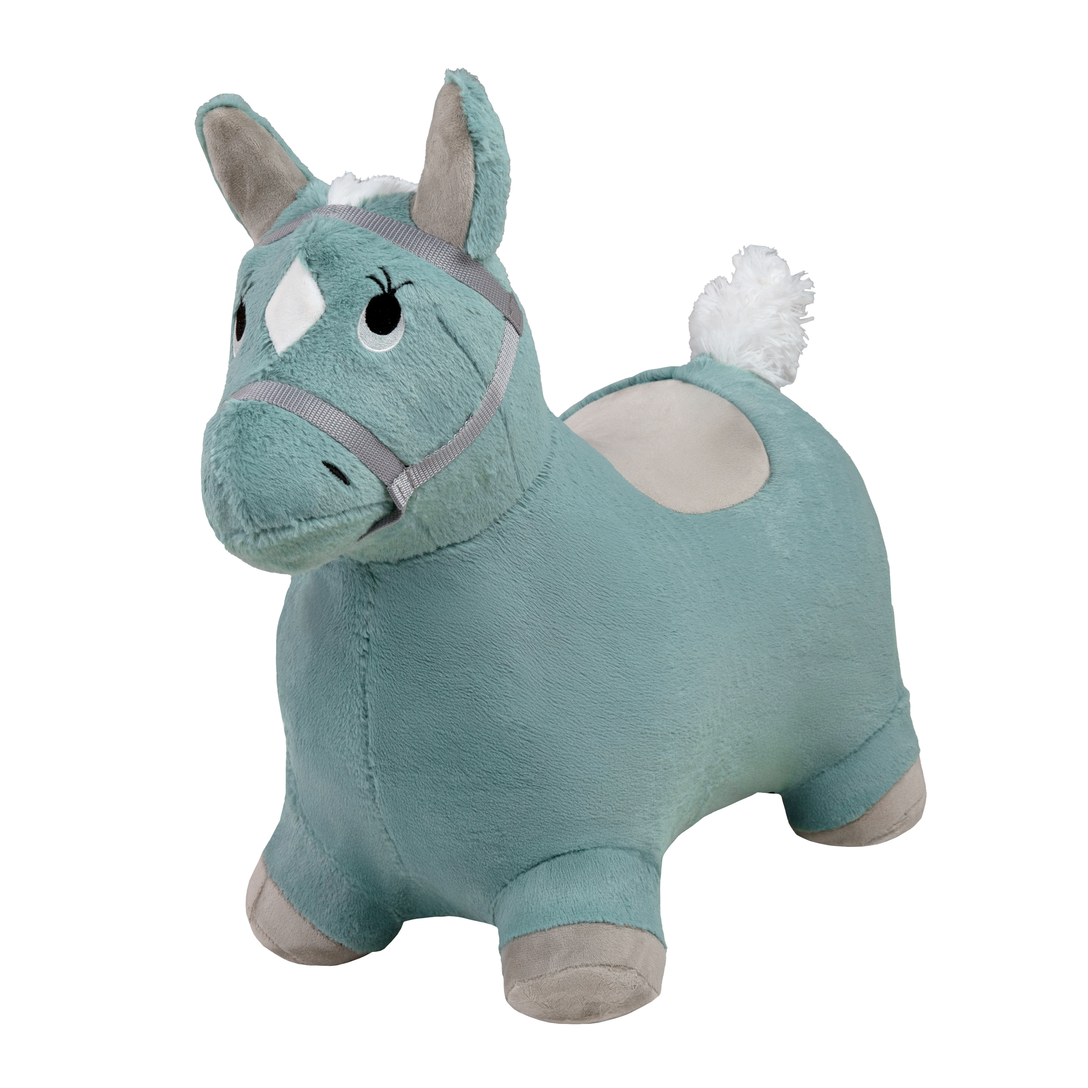 Saltarín de Peluche Inflable +18meses Caballo Verde