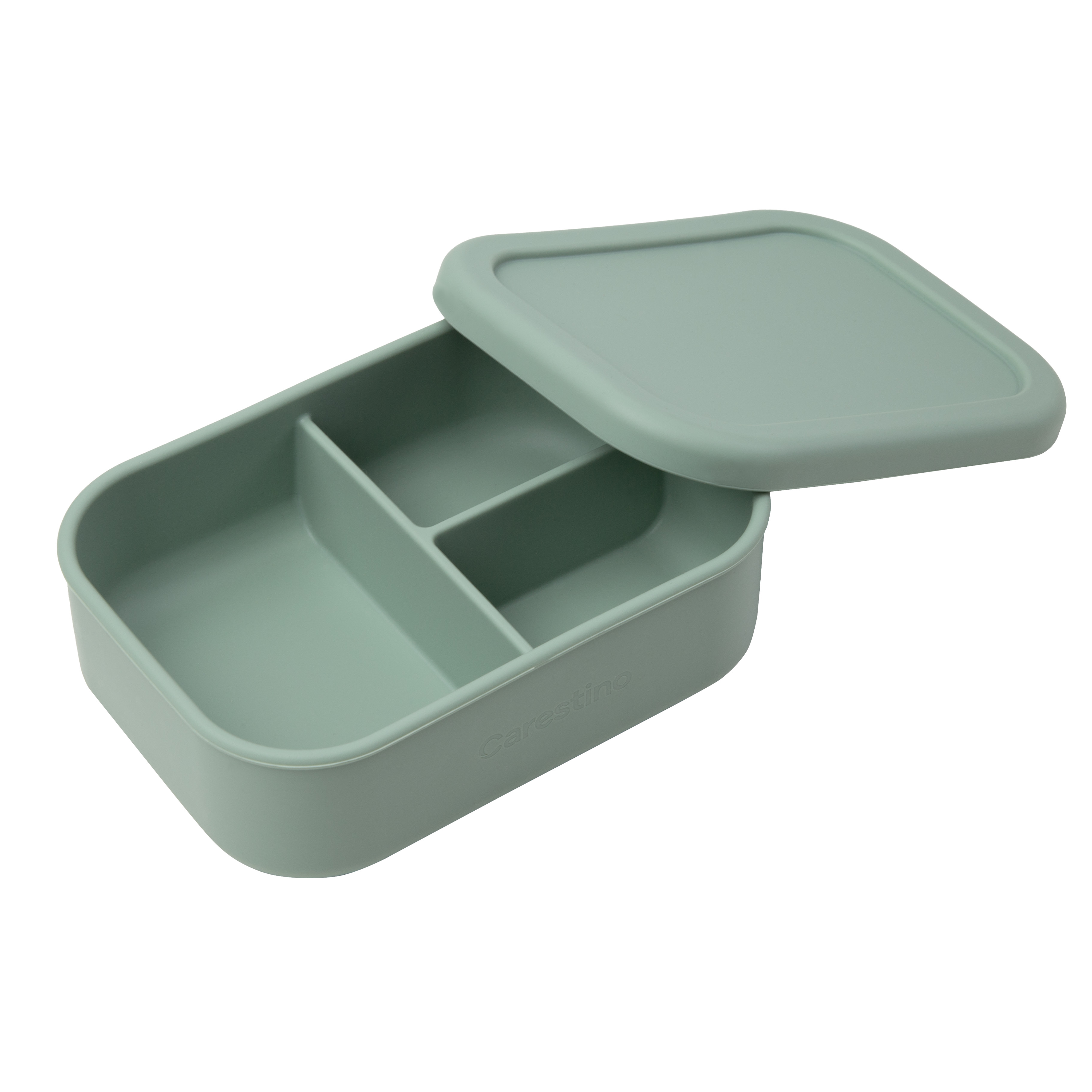 Contenedor Lonchera con División de Silicona Verde Seco